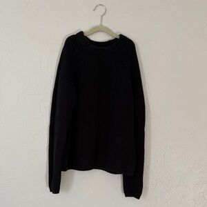 Quince Black Women's Crew Neck Sweater
